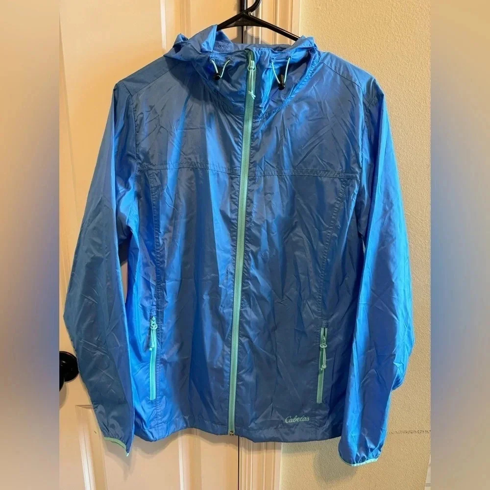 Cabela’s Women’s Blue & Green Windbreaker Size M